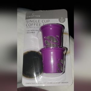 Crofton Single Cup Coffee Filters 2 Pack Purple Brand New